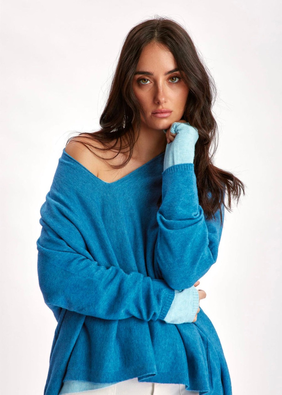 Lauren Vidal Pull Maille Oversize Lia Emeraude Mailles