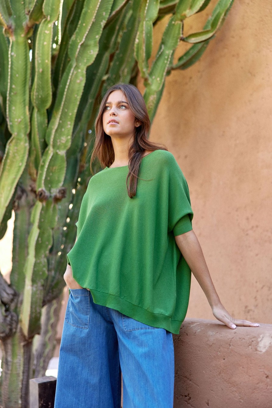 Lauren Vidal Pull Oversize Pom Forest Mailles