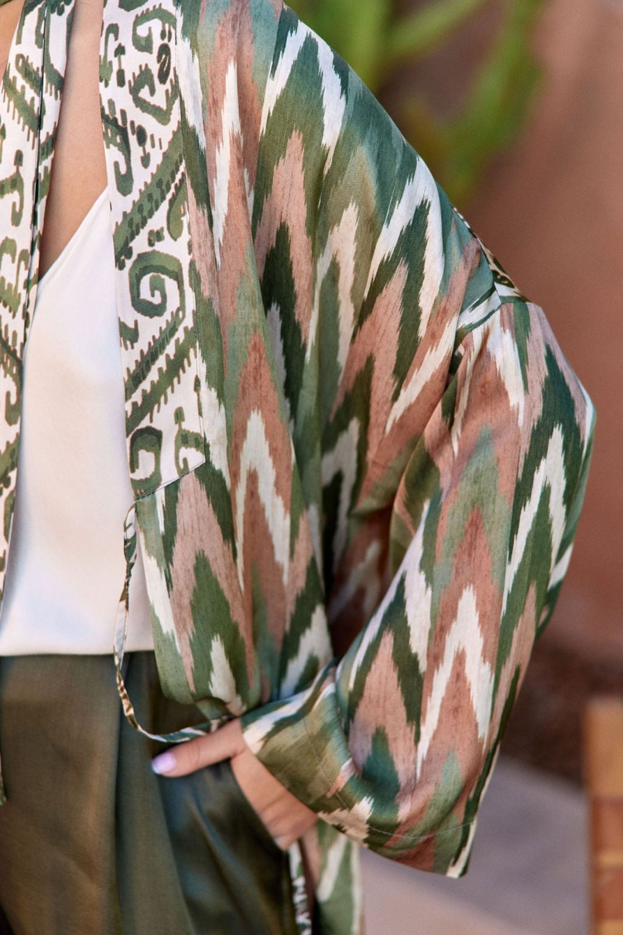 Lauren Vidal Kimono Imprime Karl Cactus Kimonos