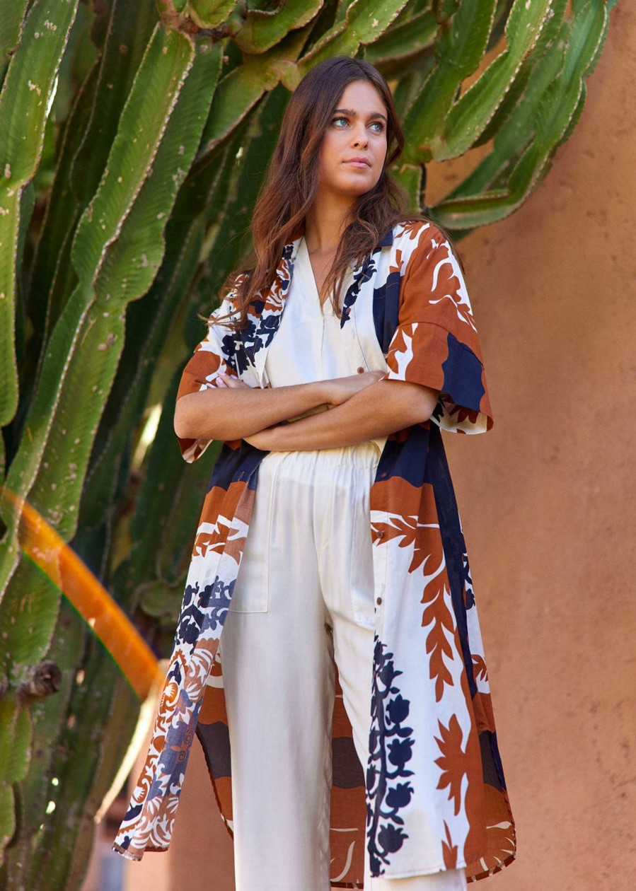 Lauren Vidal Robe Imprime Tunique Romy Cigare Robes & Jupes