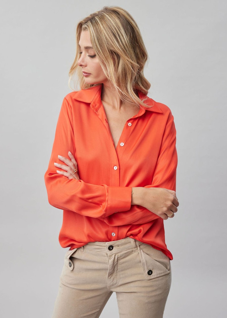 Lauren Vidal La Chemise ! Orange Tops & Chemises