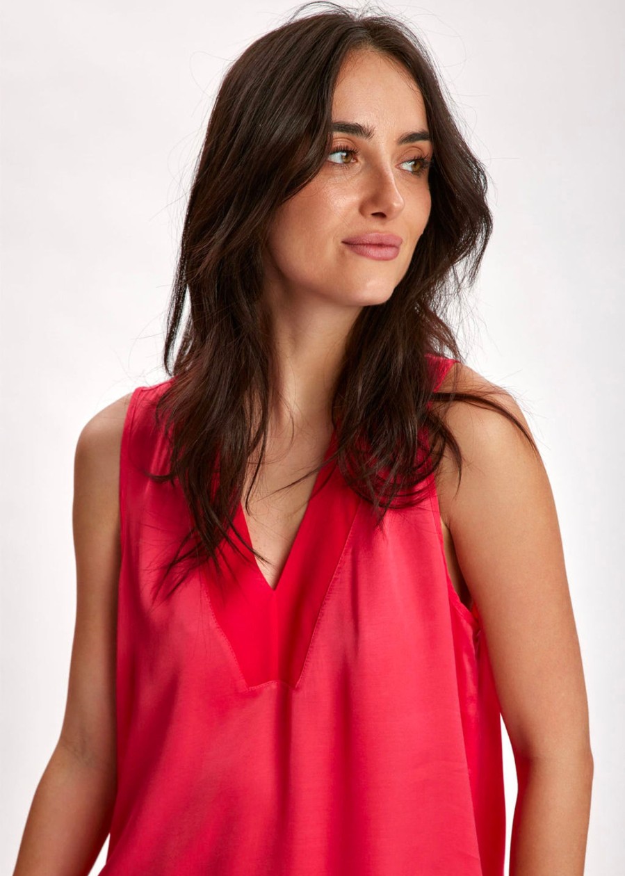 Lauren Vidal Debardeur En Viscose Tyla Pink Tops & Chemises