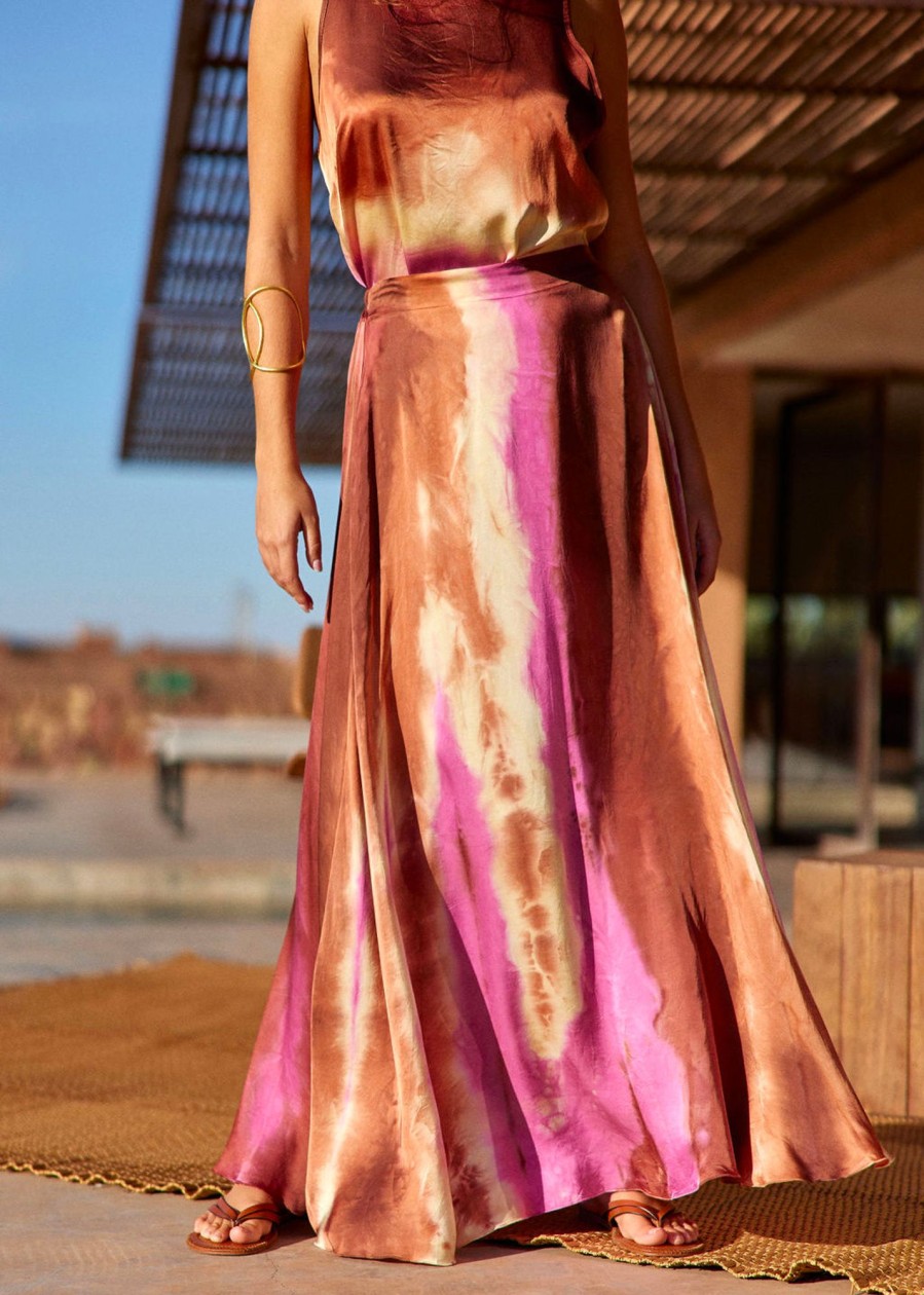 Lauren Vidal Jupe Tie And Dye Joya Rosa Robes & Jupes