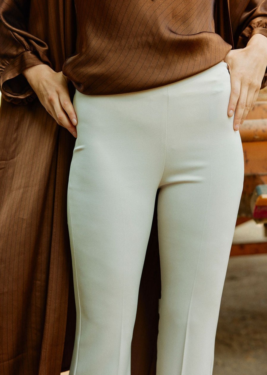 Lauren Vidal Pantalon Fluide Fiona Craie Pantalons