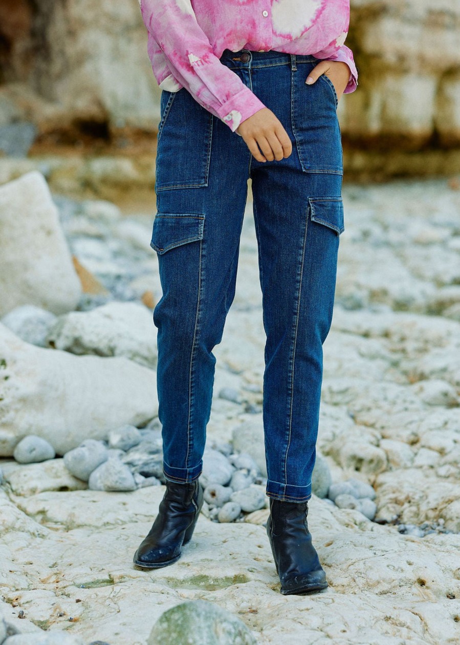 Lauren Vidal Jean Cargo Vilma Denim Pantalons